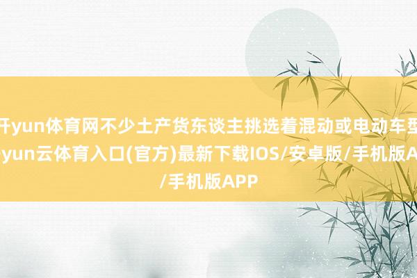 开yun体育网不少土产货东谈主挑选着混动或电动车型-开yun云体育入口(官方)最新下载IOS/安卓版/手机版APP